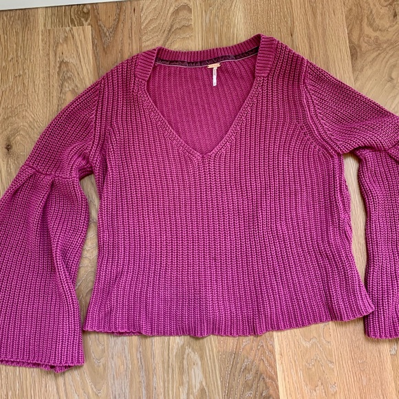 Free People chunky bell sleeve sweater, Small - Picture 5 of 6